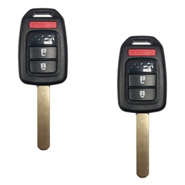 Fits 2015 2016 2017 Honda Fit Car Key Fob Keyless Entry Remote FCC ID: MLBHLIK6-1T,by AUTOKEYMAX (Pair)