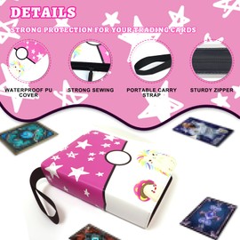 Trading Card Binder 9 Pocket, 900 Pockets Card Collector Binder, Waterproof PU Leather Trading Card Album Folder, Card Book with Removable Sleeves, Card Collection Folder for Boys Girls Collectors