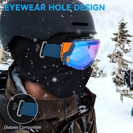 Cretassion Winter Balaclava for Men and Women, Windproof Thermal Balaclava Motorcycle Balaclava Ski Mask Bicycle Ski for Outdoor Sports, Light black