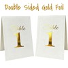 jakilee 4x6 Wedding Table Numbers 1-20, Double Sided Gold Foil
