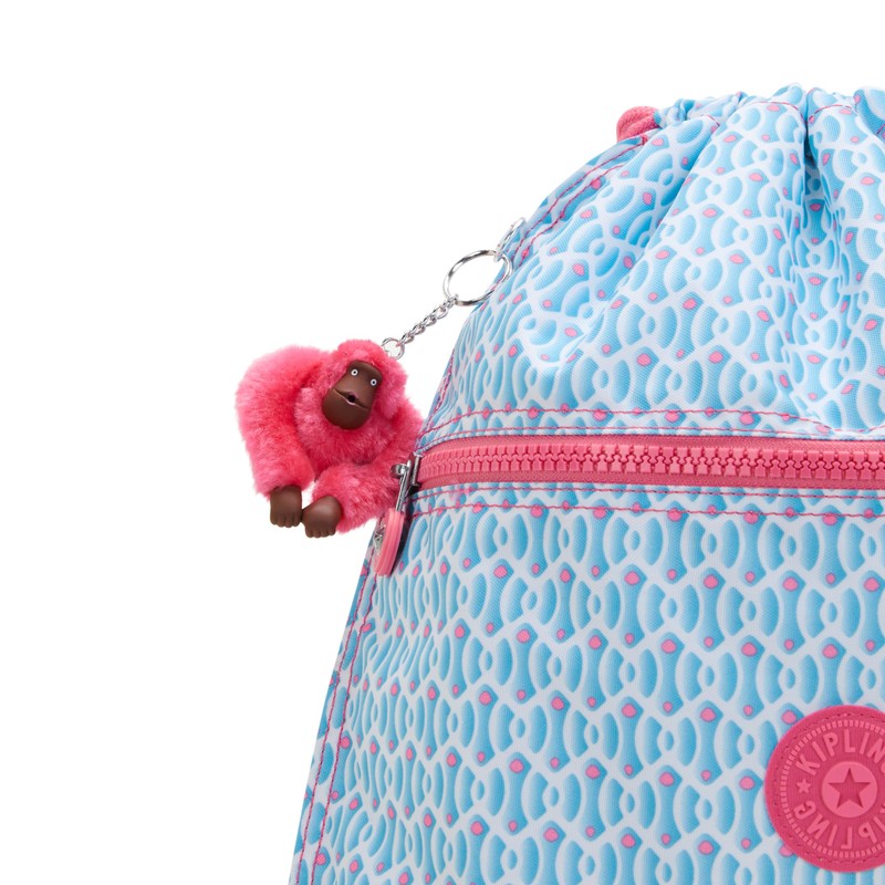 Kipling SUPERTABOO Medium backpack, Dreamy Geo C (Blue)