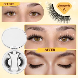 Pestañas magnéticas reutilizables con aplicador, pestañas magnéticas suaves y cómodas, fáciles de usar, se adaptan mejor a la forma del ojo (NZ-A)