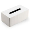 KINGFOM Tissue Box Cover, PU Leather Tissue Box Holder for