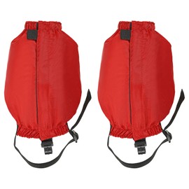 PATIKIL Leg Gaiters, Waterproof Shoe Covers Hiking Gaiters Adjustable Snow Boot Gaiter for Hiking, Walking, Climbing, Red