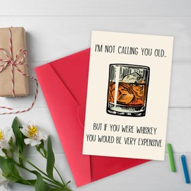 MOROLURU Funny Whisky Birthday Cards for Men,Dad, Husband, Boyfriend, Happy Birthday Gifts for Friends, Humor Bday Decorations Card for Him Her