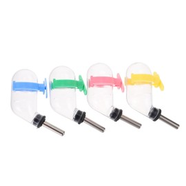 BUGUUYO 4pcs Hamster Drinking Fountain Bunny Water Bottle Small Animal Water Feeder Auto Feeder Hanging Water Bottle Plastic Water Bottle Water Storage Bottle Squirrel Guinea Pig
