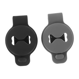 Operitacx 2Pcs Lost Protection Sleeves for Lightweight Wear Resistant Covers Creative Tracer Cases Black Grey for Pet Tracking Safety