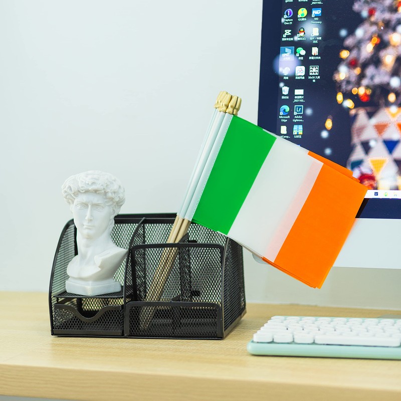 TSMD Ireland Stick Flag Irish Small Mini Hand Held Flags,5x8