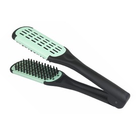 Tredoni 100% Natural Boar-Bristle Thermal Ceramic Straightening Hairbrush - Blow-Dry Clamp Hairbrush, Multicolor