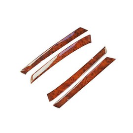 4Pcs/Set Peach Wood Grain Door Panel Strip Trim Interior Door Armrest Handle Cover for Toyota Highlander 2008 2009 2010 2011 2012 2013