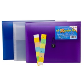 Tiger A4 6-Part Expanding Organiser File With Elastic Closure