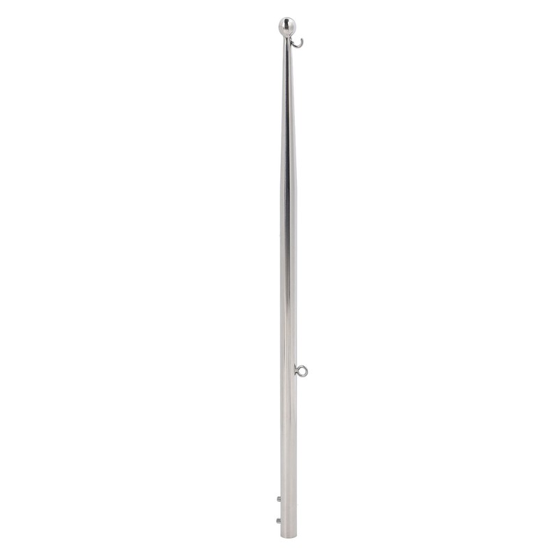 Boat Flag Pole 610mm Length Stable 316 Stainless Steel Rail
