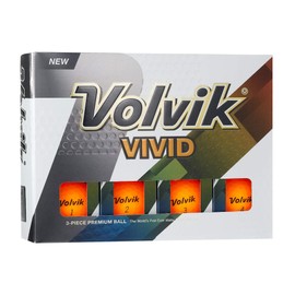 Volvik Vivid Golf Balls, Matte Orange (One Dozen) - 9726