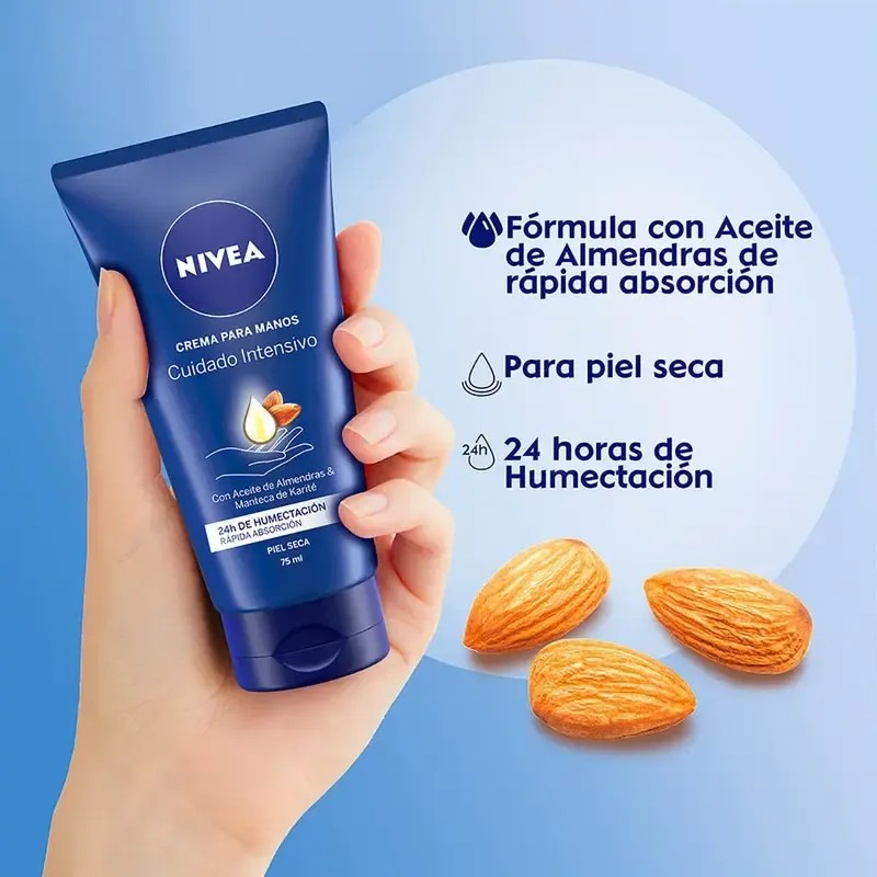 Crema Para Manos Nivea Cuidado Intensivo Humectante 75 Ml