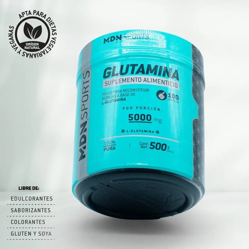 Glutamina En Polvo Mdn Sports Alta Pureza 100 Servicios