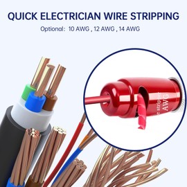 Wire Stripper for Drill with 25 PCS Wire Nut,Electric Wire Stripping and Twisting Tool, Portable Electrician Tool Drill Wire Stripper Cutter Tool for Power Drill, Cable Quick Stripping and Connector