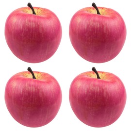 PIYANYO Pink Apples Realistic Decorative Fruits Lifelike Artificial Fruit Ornaments Suitable for Filling Fruit Plates Home Dining Tables and Still Life Painting Props 4pcs