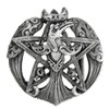 Dryad Design Pewter Crescent Raven Wiccan Pentacle Belt Buckle