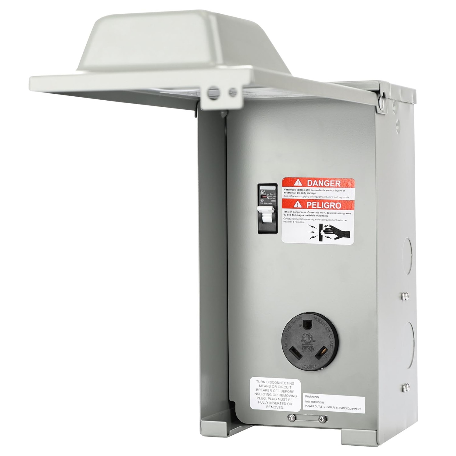 RVGUARD 30 Amp RV Power Outlet Box with Breaker, ETL Listed Waterproof ...
