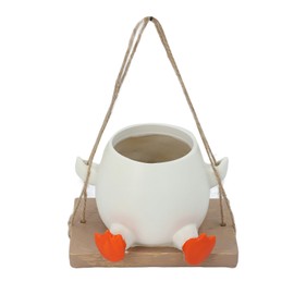 Swing Hanging Planter Cartoon Decorative Cute Swing Hanging Planter for Outdoor Garden