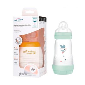 NIP MAMEasyStart Cool Twister Bottle Cooler Set Anti-Colic Bottle 260 ml with Teat Size 1 from Birth