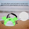Bojueshaw Crab-Shaped Mesh Beach Bag,Shell Collecting Bag with Adjustable Strap,Multifunctional