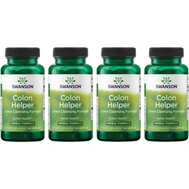 Swanson Colon Helper - Promotes Digestive Health Using Vervain, Goldenseal Root, Slippery Elm Bark & More - Herbal Supplement Aiding Healthy Eliminations - (60 Capsules) 1 Pack (4 Pack)