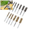 12PCS Bore Brush Copper and Iron 304 Stainless Steel Bristles