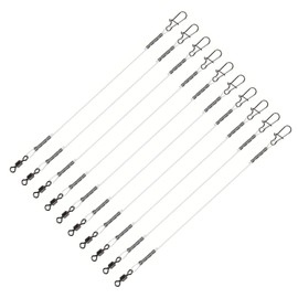 Zeizafa Fishing Wire Leader Antibite Leader Fishing Tackle Fish Hook Antibite Wire Line Leader with Rolling Swivels