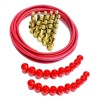 George L's Mega-Pack Pedalboard Effects Cable Kit 15' Red 20 Plugs/Jackets
