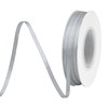 BVIEAKD Silver Satin Ribbon 1/8 inch x 50 Yards Double