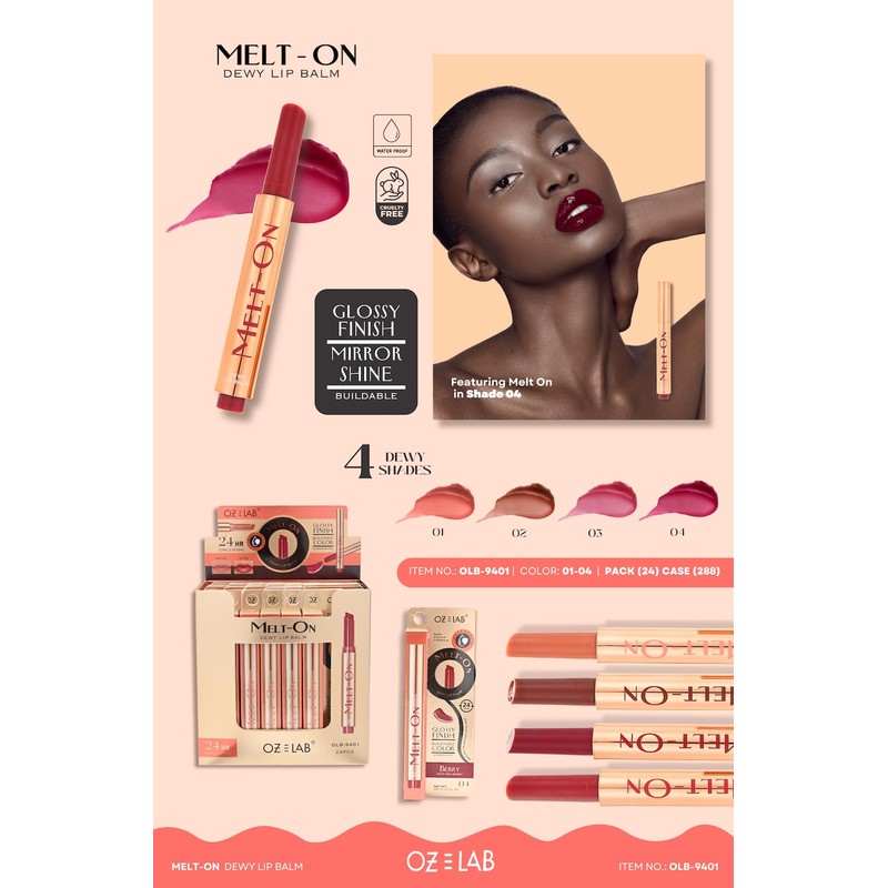 Oz Lab Beauty Melt On Dewy Lip Balm – Coral