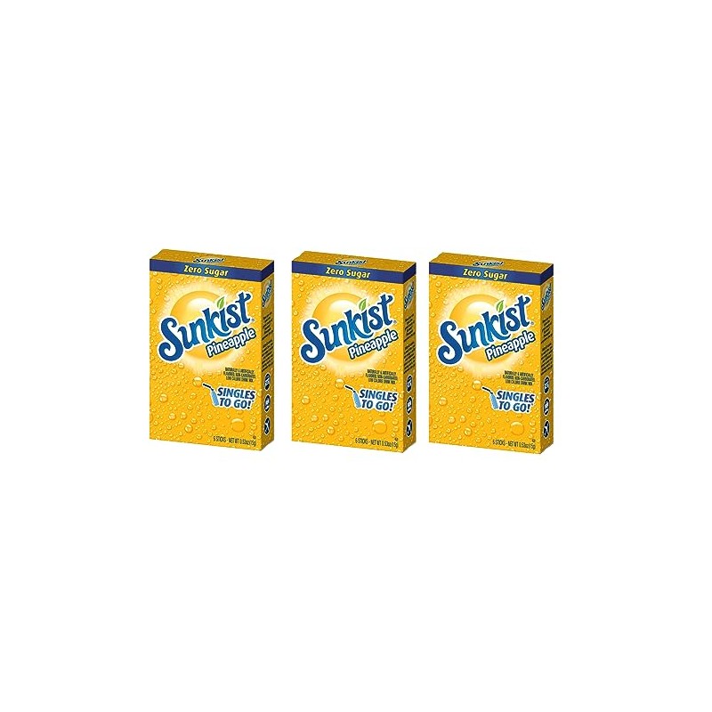 SINGLES TO GO Sunkist Singles To Go Drink Mix Pineapple,