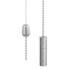 Lampen-Zugschnur, Kette, Chromsilber, verschiedene Designs erhältlich Banded Cylinder