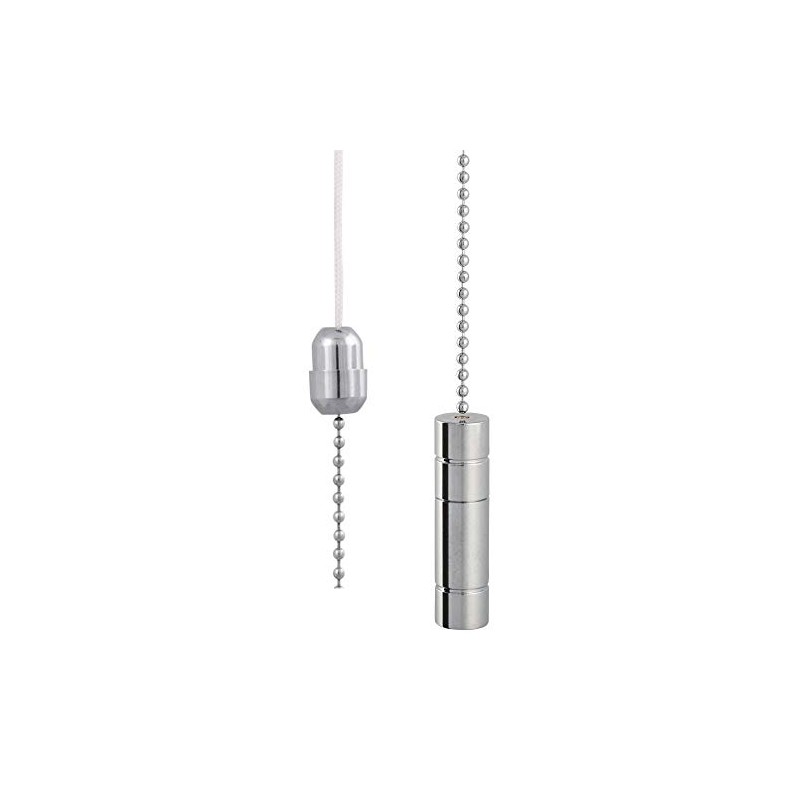 Lampen-Zugschnur, Kette, Chromsilber, verschiedene Designs erhältlich Banded Cylinder
