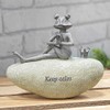 Country Living Frog on Stone Garden Ornament Statue Figurine -