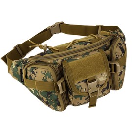 YFNT Tactical Waist Pack Portable Fanny Pack Outdoor Army Waist Bag Military Waist Pack for Cycling Camping Hiking, Jungle Digital