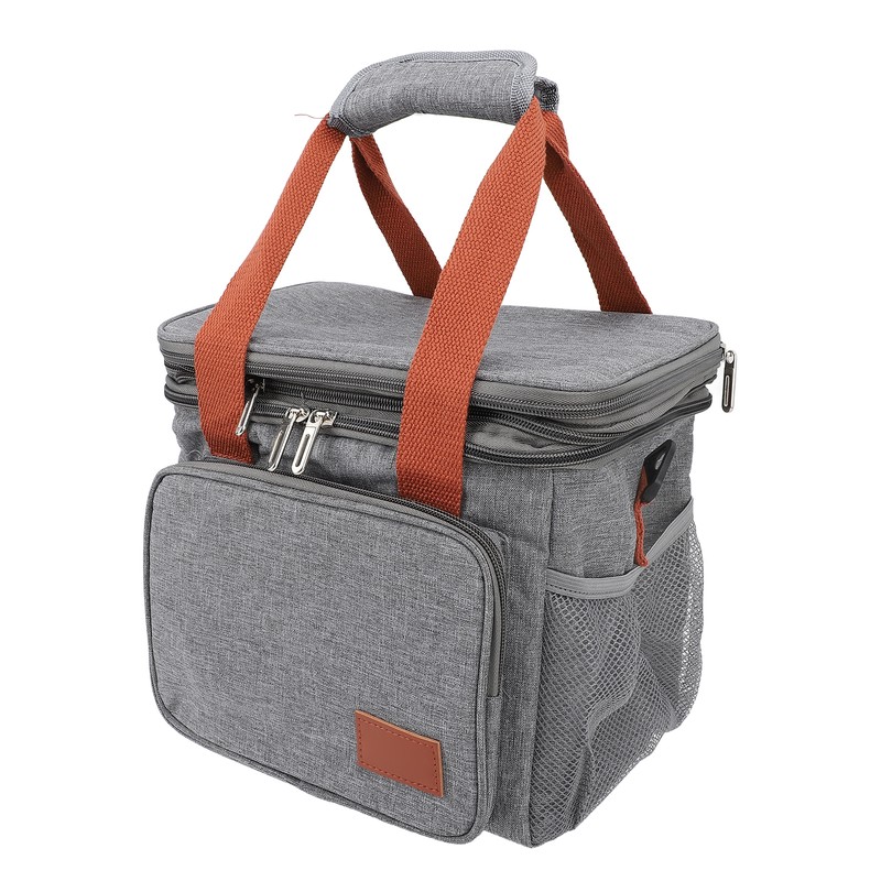 Insulated Lunch Bag 2 Layer Leakproof 14L Large Capacity Handheld