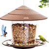 AIMALL Outdoor Hanging Bird Feeder 7.09x6.5in Plastic Feeder for Garden