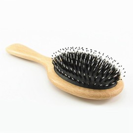 Roarrter Boar Bristle Hair Brush Natural Beech Comb Hairbrush for Curly Thick Long Dry Wet Hair Detangler Massage Brushes Women 24 X 8.7 X 1.2cm B