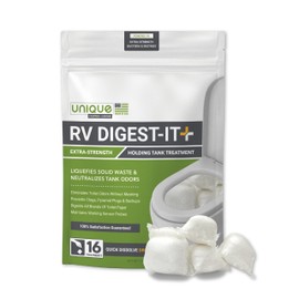 Unique RV Digest-It+ Extra-Strength RV Toilet Treatment Pod - Liquifies Waste and All Brands of Toilet Paper - Eliminates Odors at the Source (16 Pods)