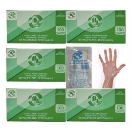 DL Guantes Estériles Medianos De Polietileno Caja Con 500
