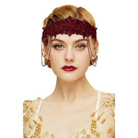 BABEYOND 1920s Flapper Headpiece Roaring 20s Headband Great Gatsby Headband for Women Vintage Hair Accessory