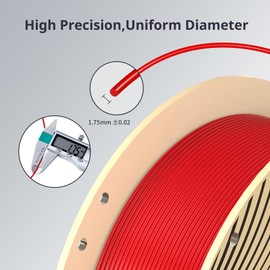 ANYCUBIC RFID 3D Printer Filament PLA 1.75mm, FDM Printer Filament 1kg Spool (2.2 lbs), Dimensional Accuracy +/- 0.02 mm (1kg, Bright Red)