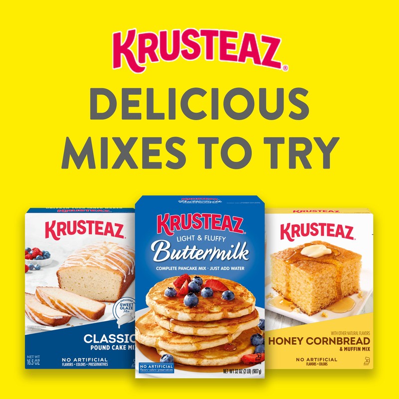 Krusteaz Meyer Lemon Pound Cake and Glaze Mix, 16.5 oz