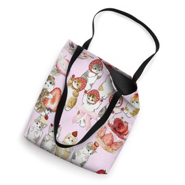 Pink Bows Cute Kawaii Cats Cherry Collage Strawberry Tote Bag