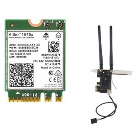 HighZer0 Electronics AX1675x Killer Series Desktop Wi-Fi 6E Kit | 2.4 Gbps | Bluetooth 5.3 Support | PCIe x4 | Tri Band 2.4/5/6 GHz No vPro AX210.NGWG.NVX (AX1675x)