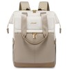 LOVEVOOK Women's Backpack Laptop School Backpack Waterproof, Beige & Khaki,