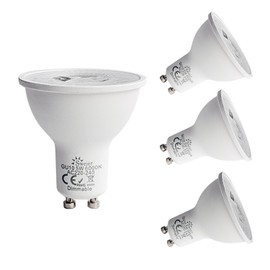 4XSweier 5W Dimmable Cool White 6000K GU10 LED Bulb, 430LM GU10 LED Spotlight 50W Halogen Spotlight Replacement, 220-240V 38° Beam Angle GU10 LED Energy Saving Bulb