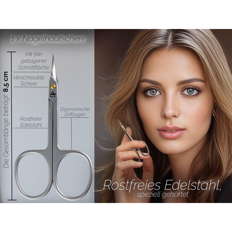 Professional Nail Scissors Set Nail Scissors Cuticle Scissors Extra Fine